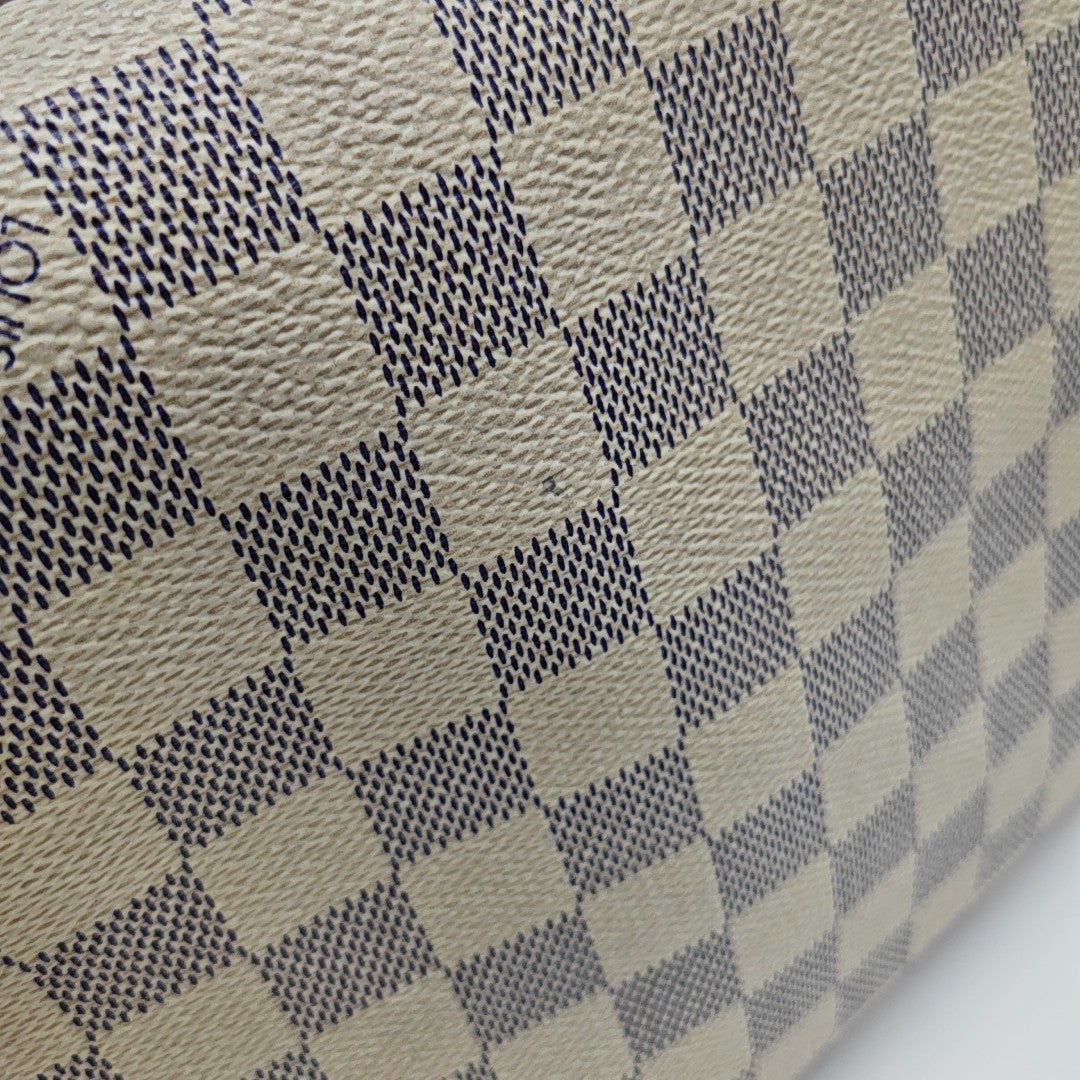 SPEEDY 30 Damier Azur Coated Canvas White