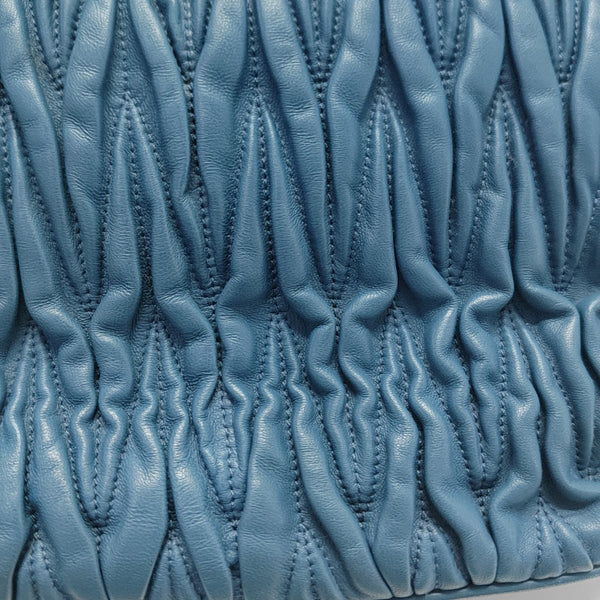 Quilted Lambskin Tote Bag Blue