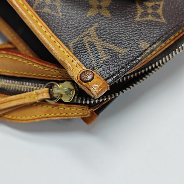 POPINCOURT Monogram Coated Canvas Brown