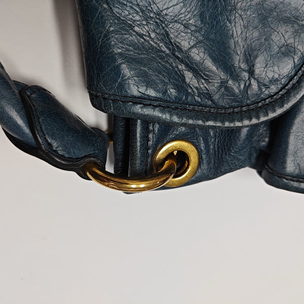 Miu Coffer Calfskin Blue