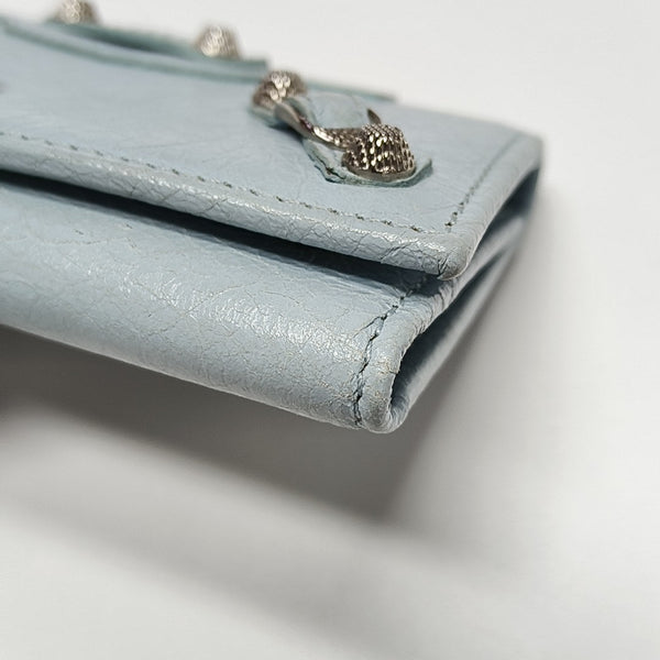 Classic City Lambskin Blue Key Pouch