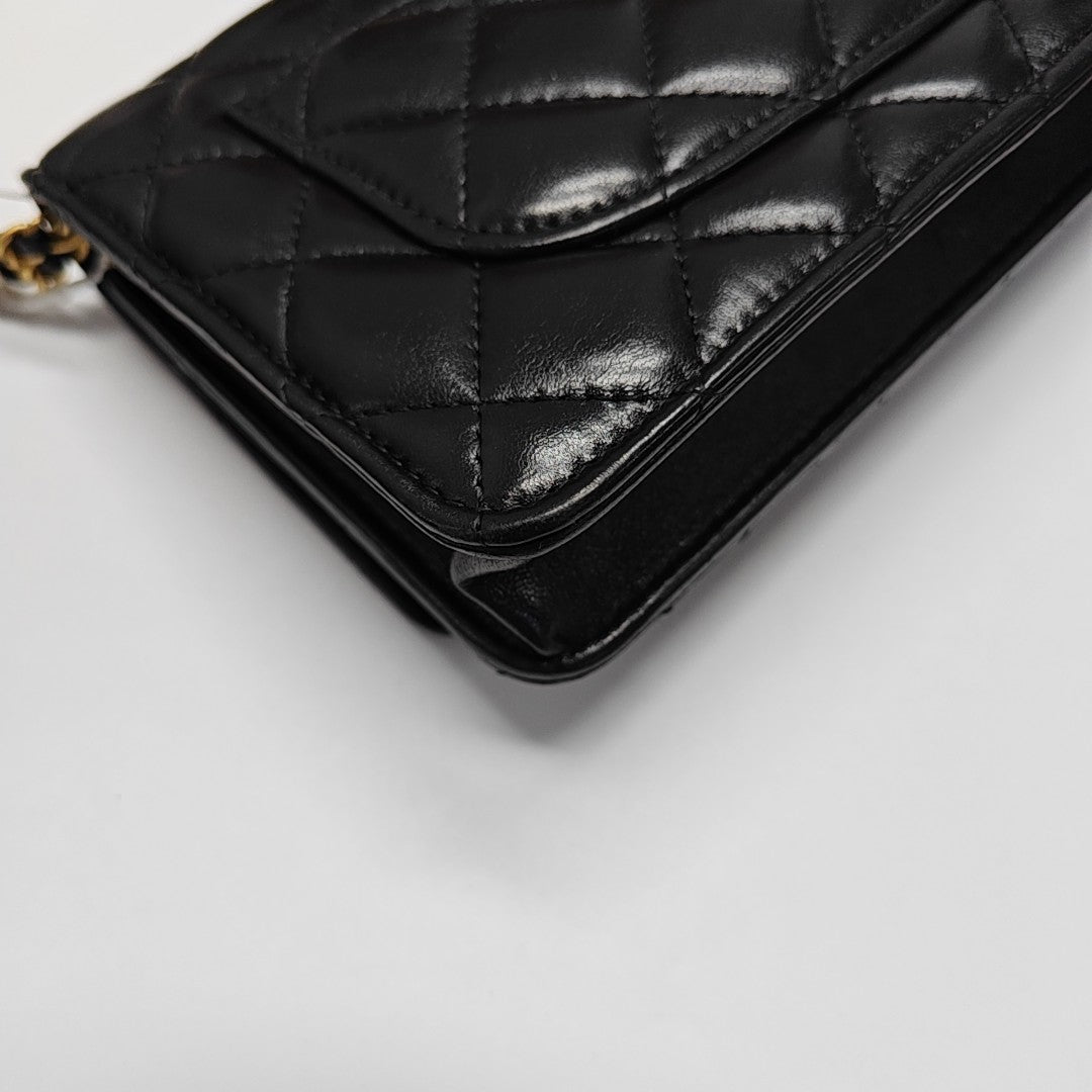 WOC Quilted Lambskin Black