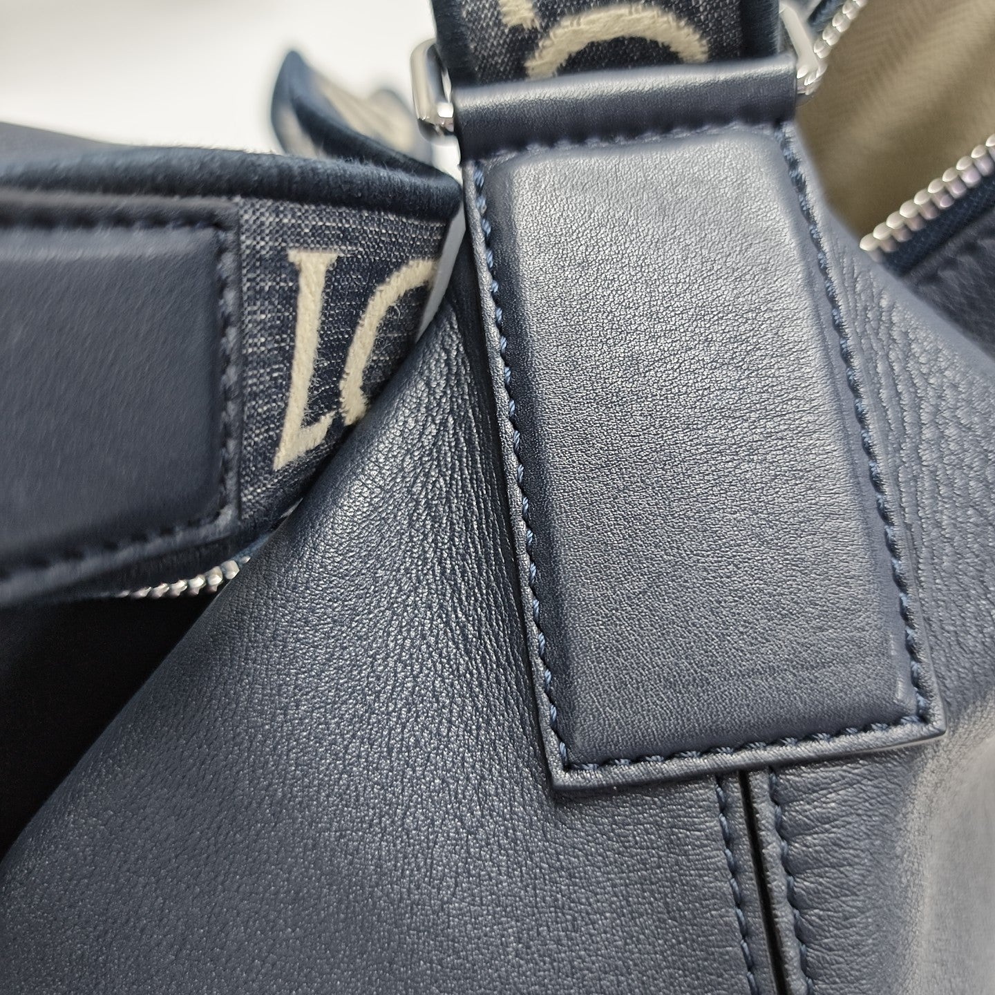 Calfskin Shoulder Bag Blue