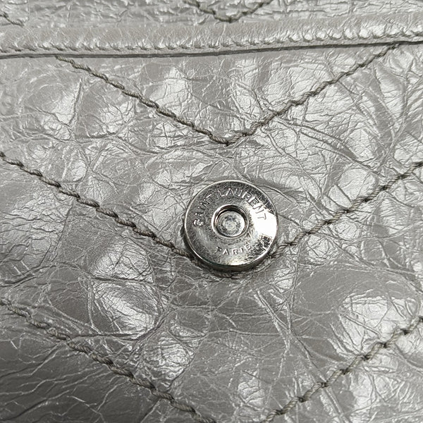 NIKI Medium Chevron Calfskin Gray