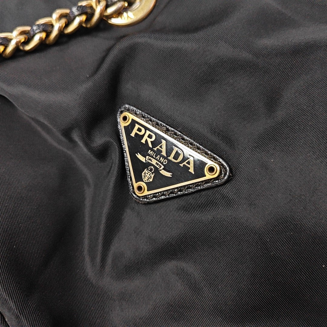 Nylon Shoulder Bag Black