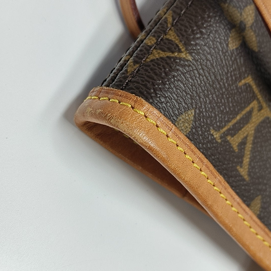 NEVERFULL MM Monogram Coated Canvas Brown