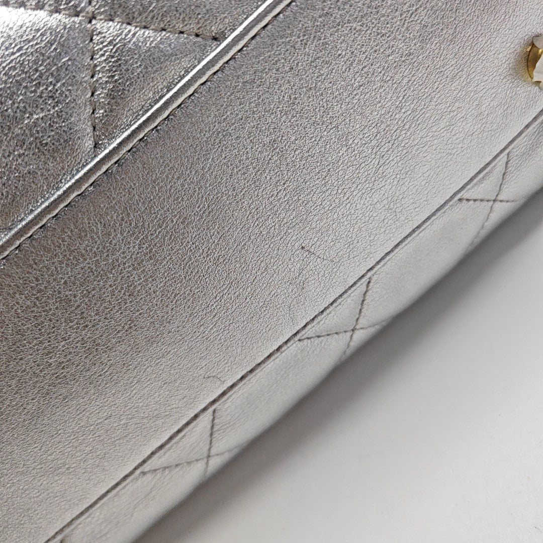 Quilted Calfskin Silver