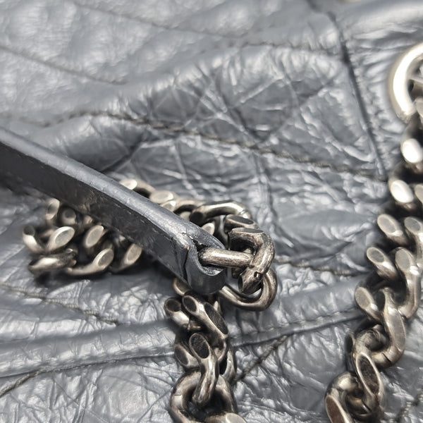 NIKI Medium Chevron Calfskin Gray