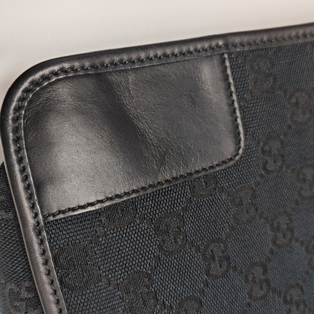 Monogram Canvas Shoulder Bag Blue