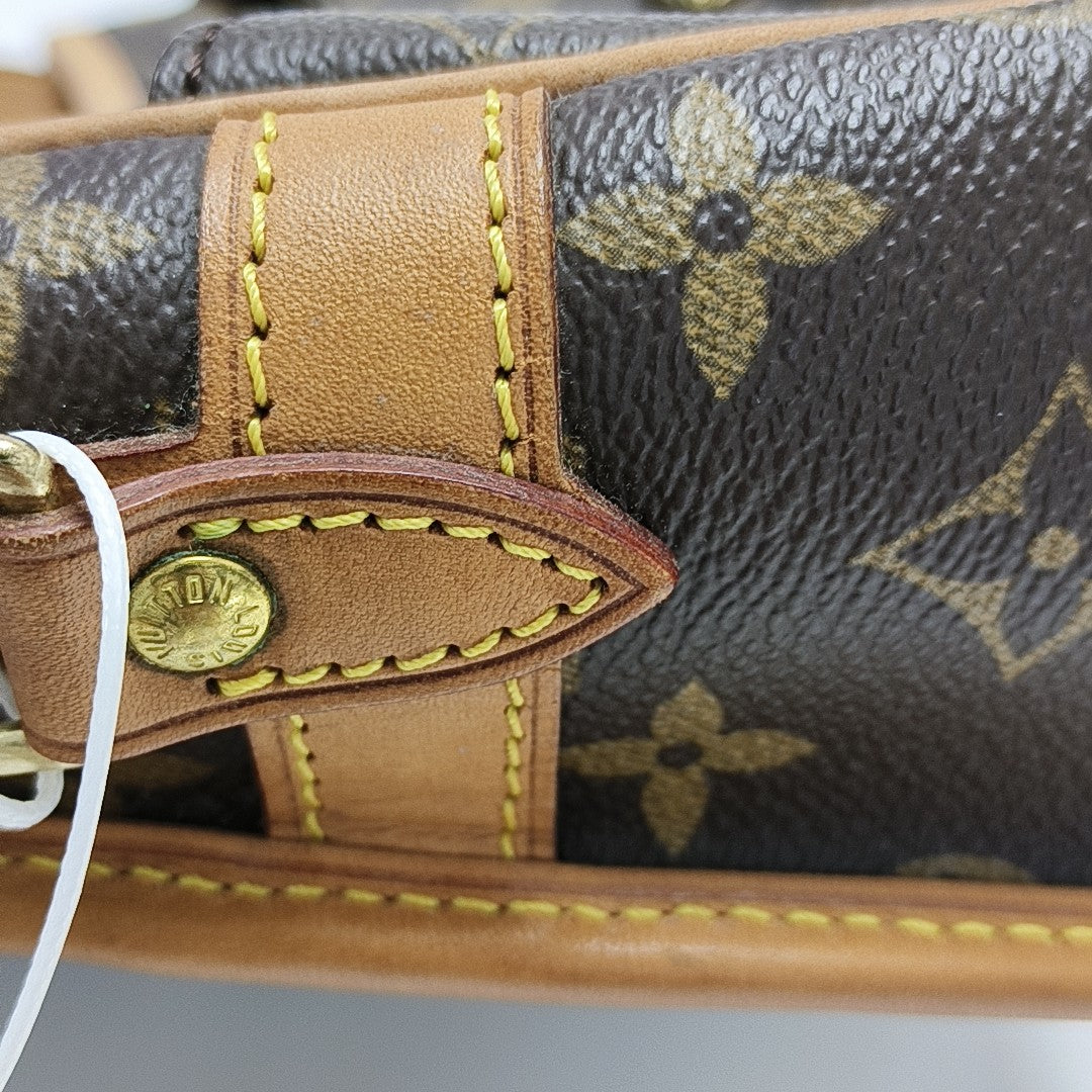 SOLOGNE PM Monogram Coated Canvas Brown