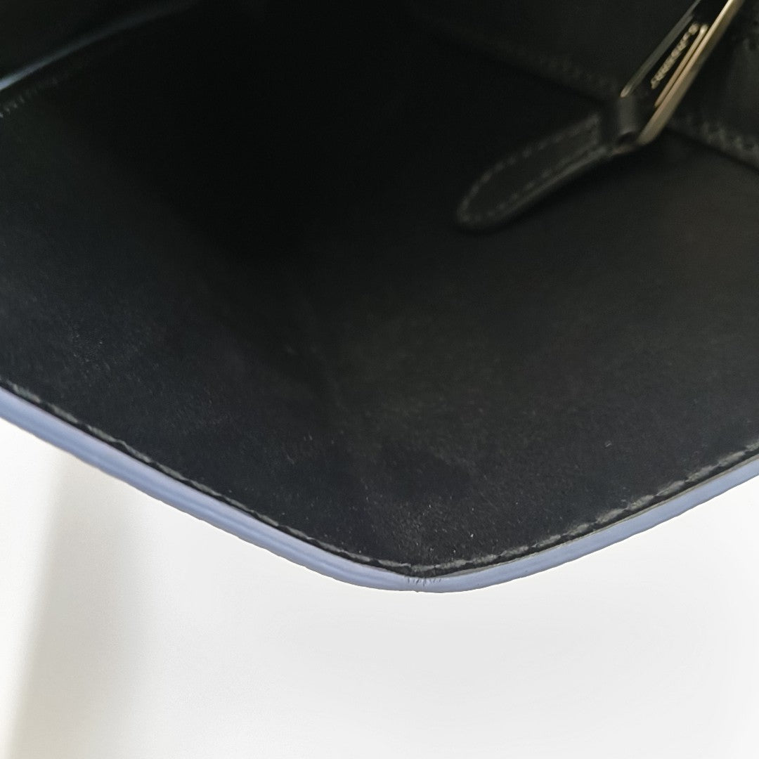 Calfskin Tote Bag Large Blue