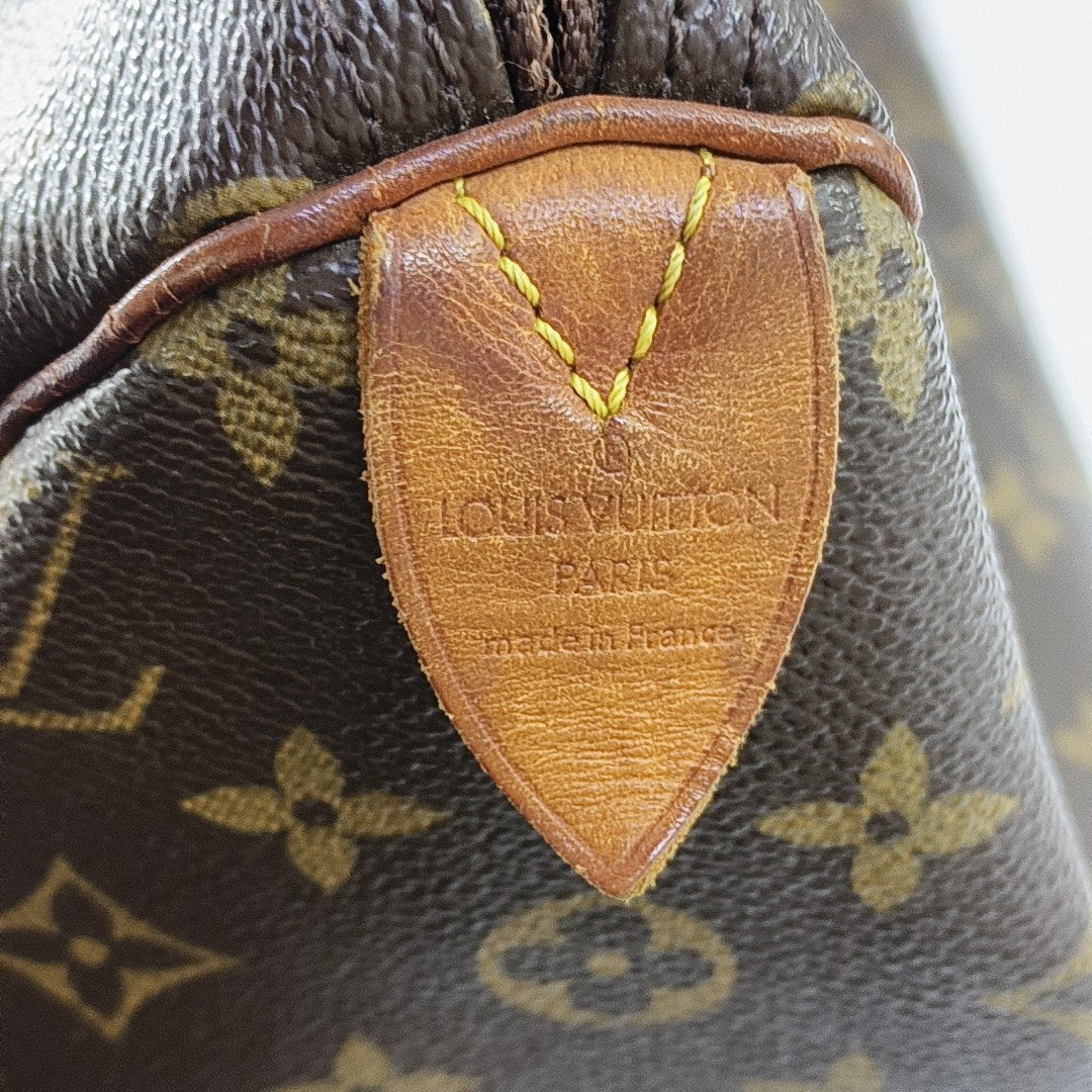 SPEEDY 35 Lona Revestida Monogram Marrón