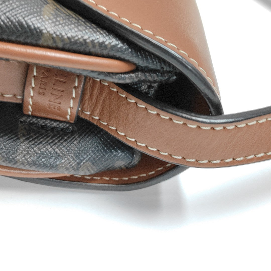 TEEN BESACE TRIOMPHE Small Coated Canvas Brown