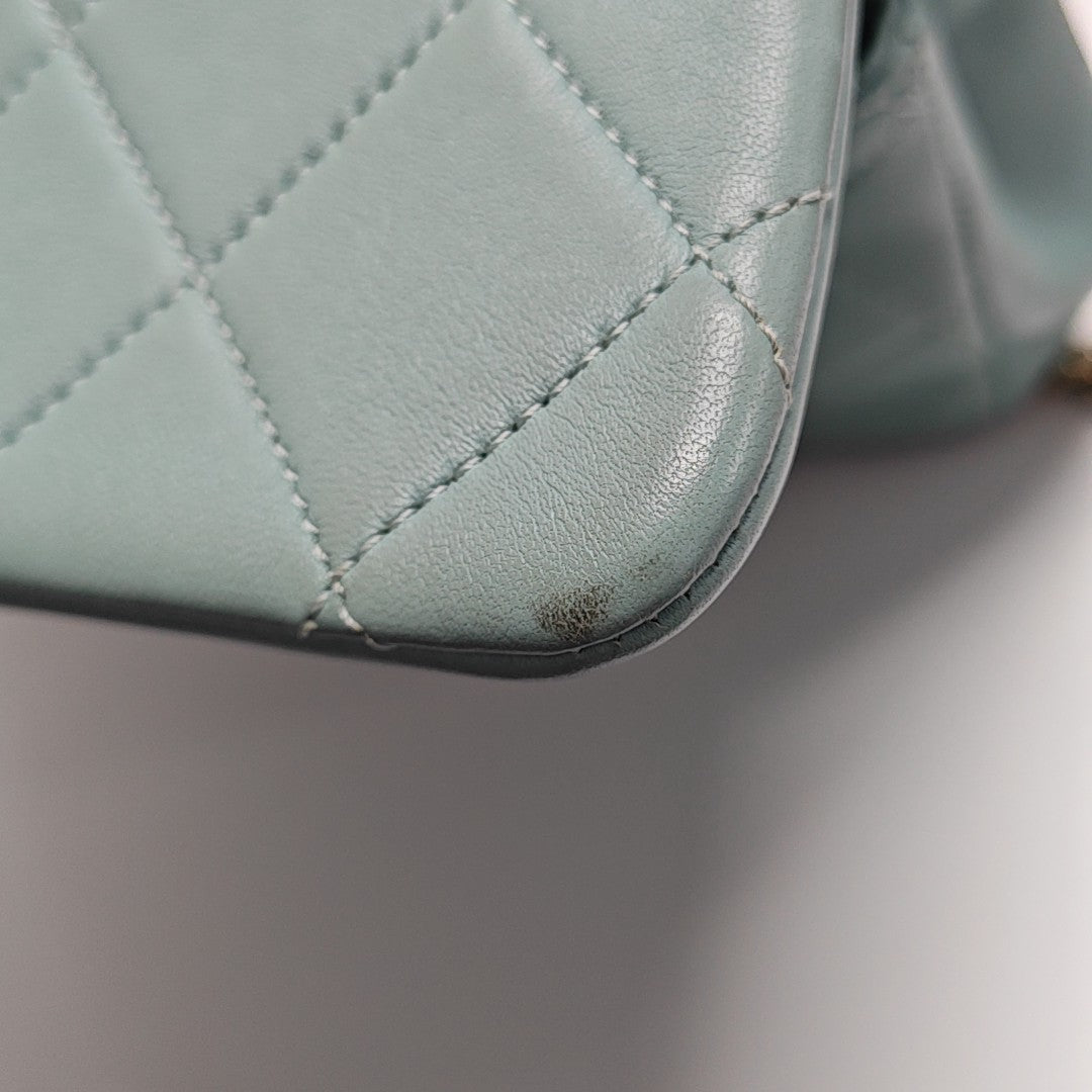 Quilted Calfskin Shoulder Bag Green