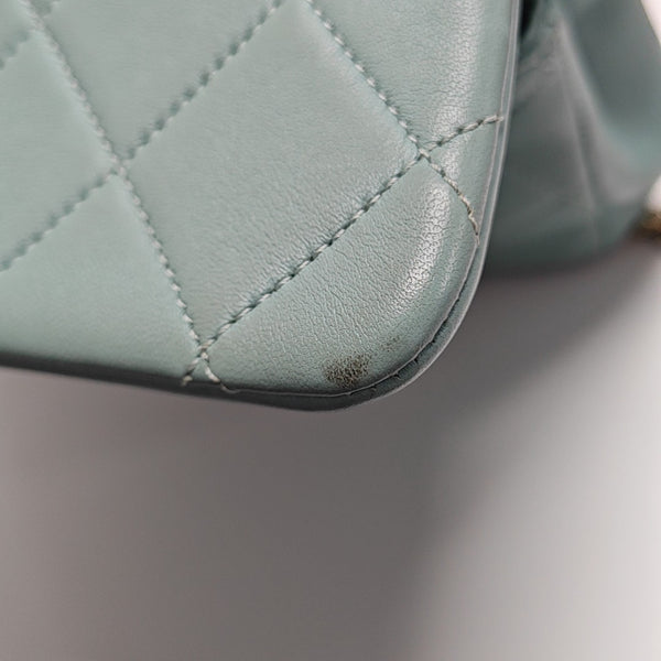 Quilted Calfskin Shoulder Bag Green