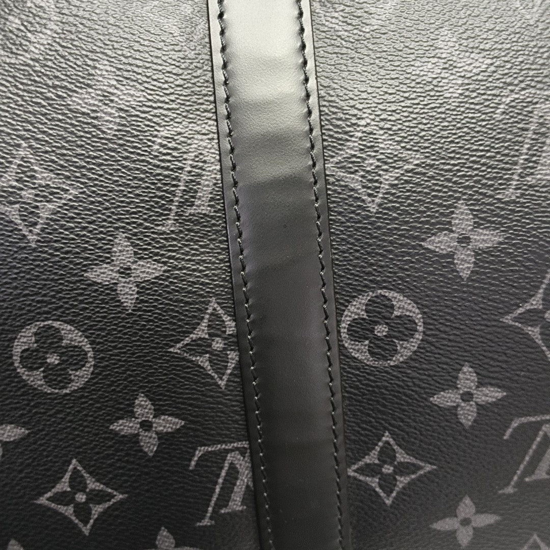 KEEPALL 45 Monogram Coated Canvas Black