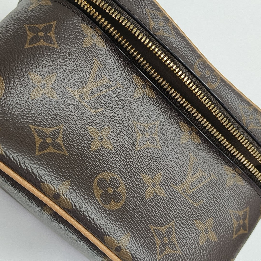 NICE Mini Monogram Coated Canvas Brown