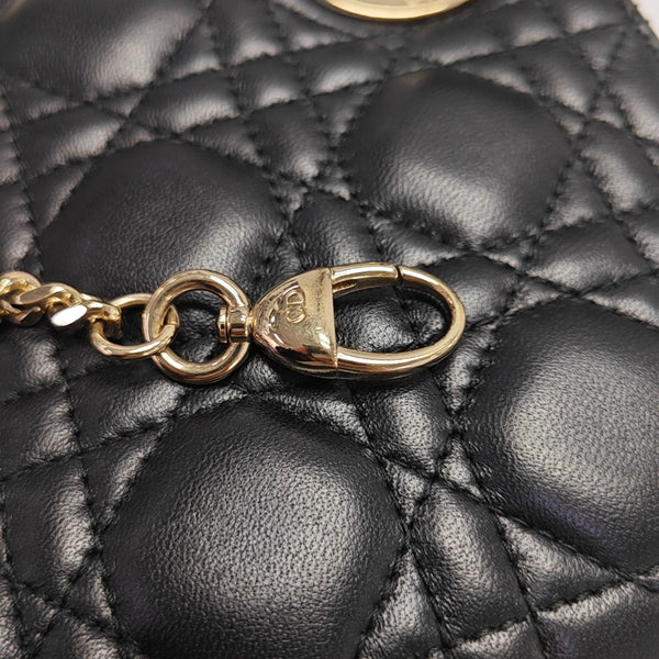 Lady Dior Mini Cannage Lambskin Black
