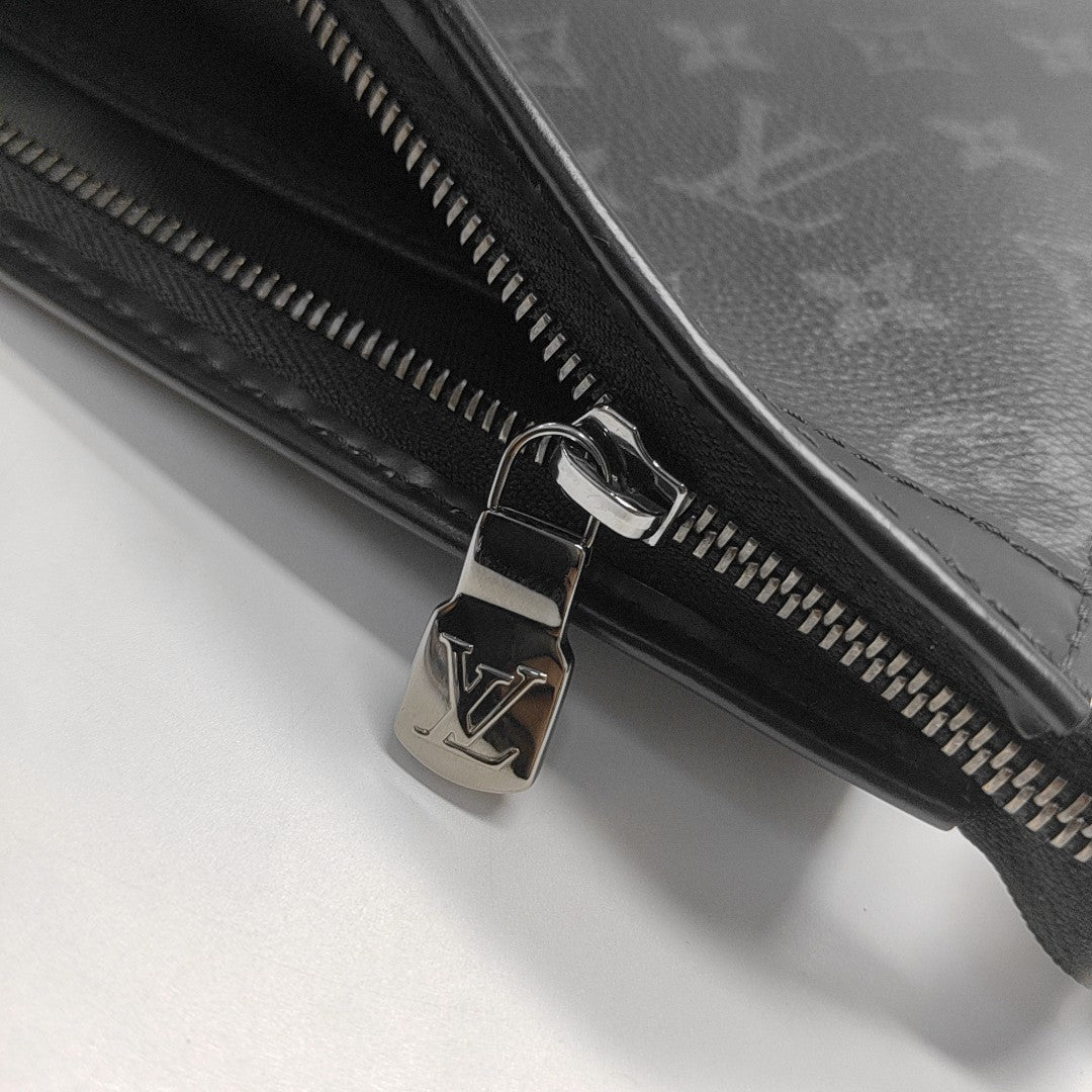 Pochette Voyag MM Monogram Coated Canvas Black