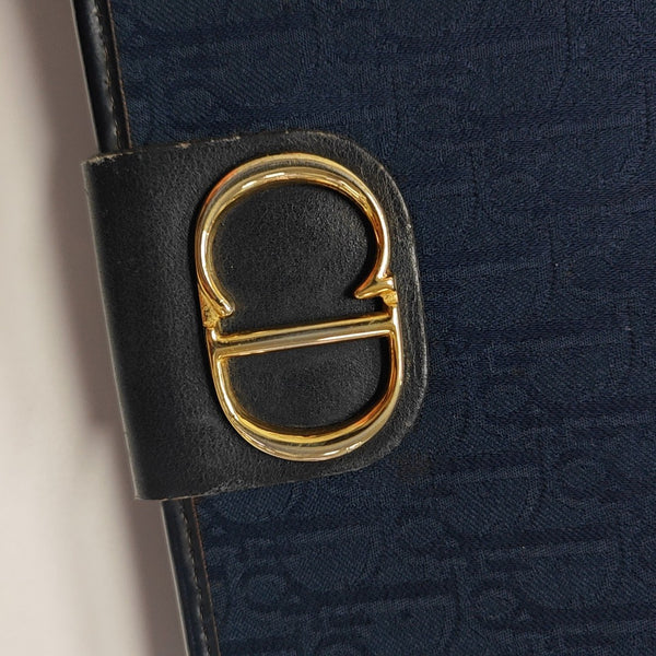 Oblique Canvas Shoulder Bag Blue