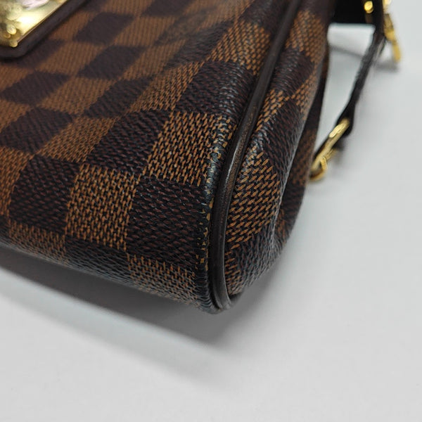 EVA Damier Ebene Coated Canvas Brown