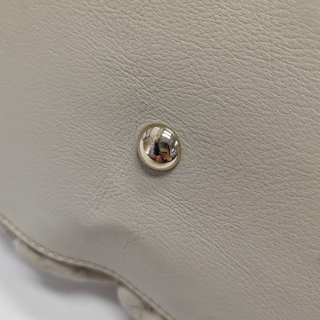 Monogram Calfskin Top Handle Bag White