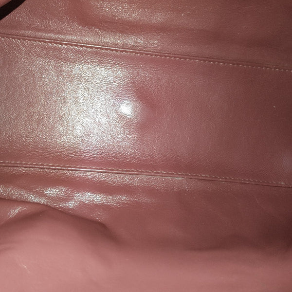 BOWLER Small Quilted Grained Calfskin Red