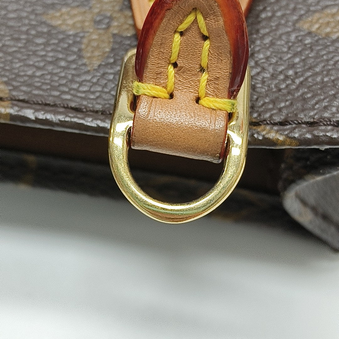 SAC PLAT Mini Monogram Coated Canvas Brown