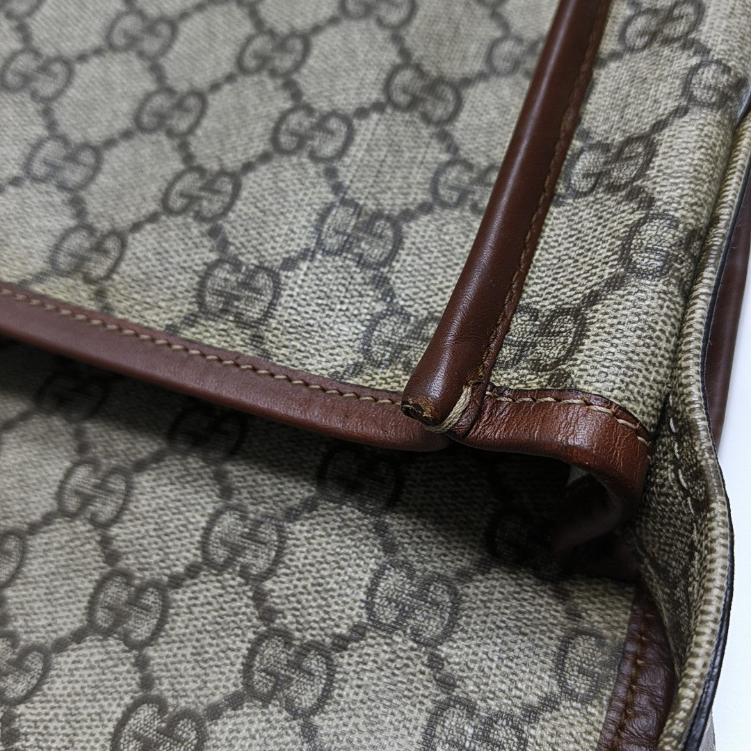 GG Messenger Monogram Coated Canvas Beige