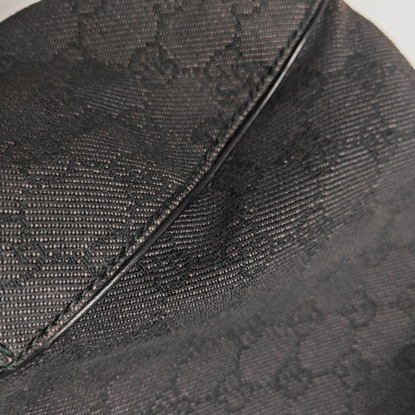 Monogram Denim Top Handle Bag Black