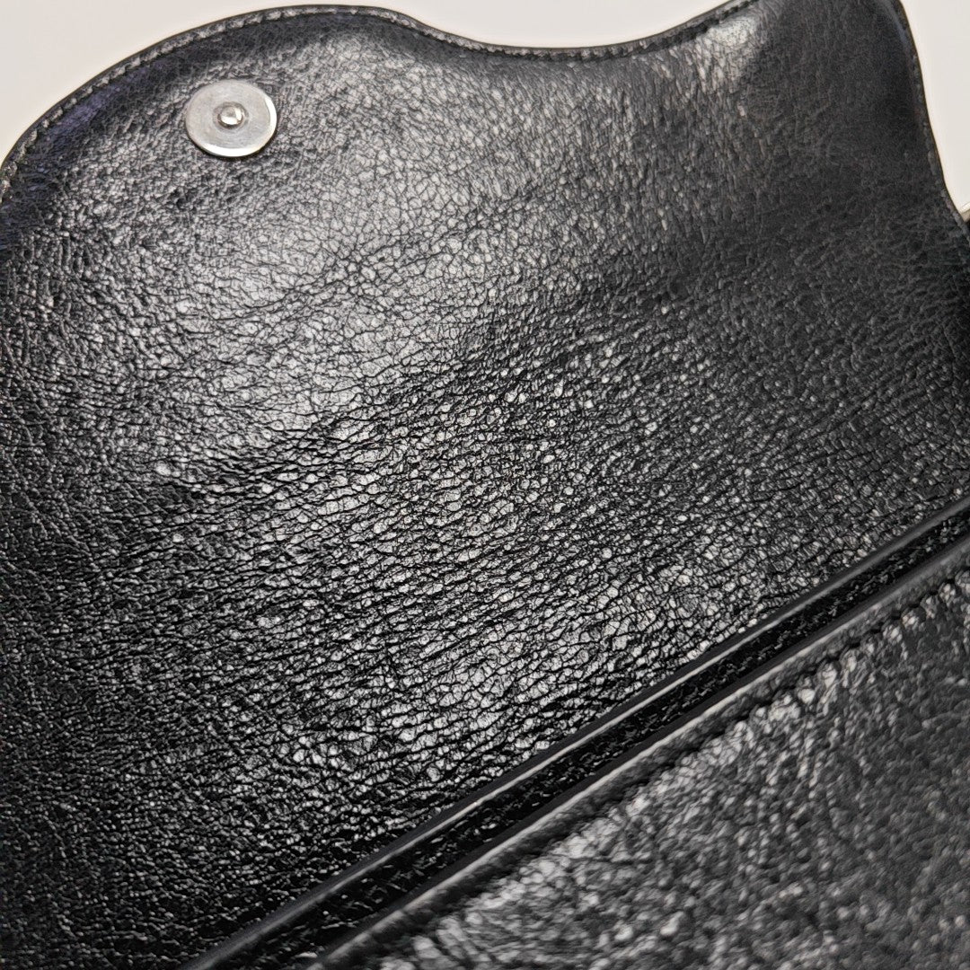 Lambskin Shoulder Bag Small Black
