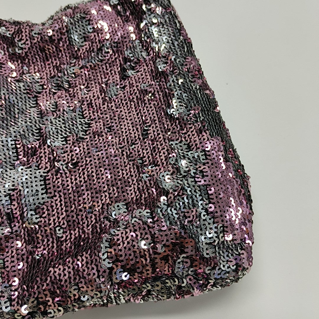 Special Material Top Handle Bag Silver