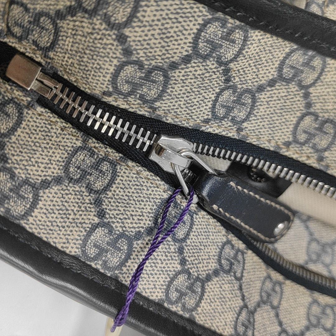 Monogram Coated Canvas Tote Bag Black