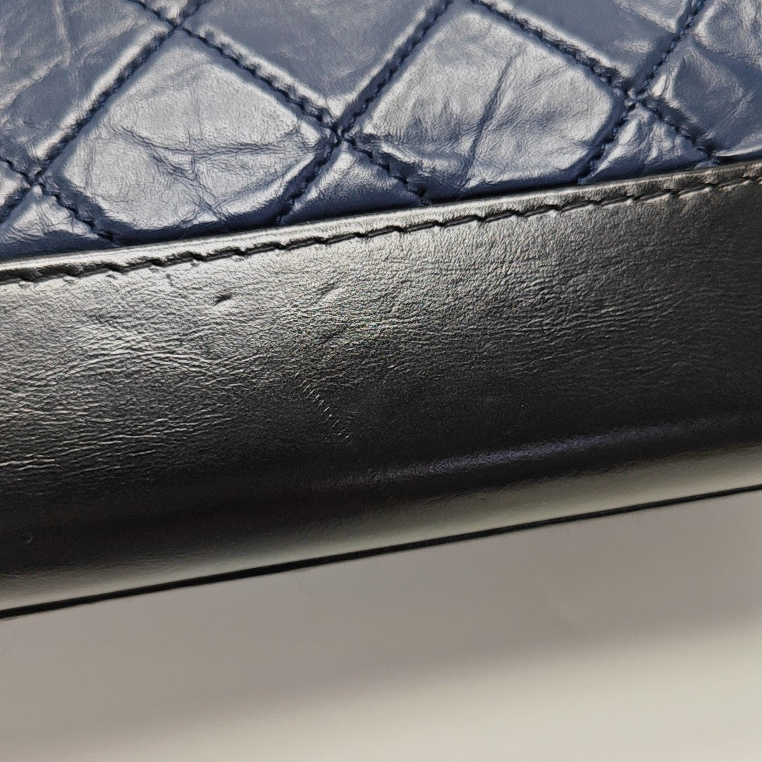Authenticated pre-owned  GABRIELLE Small Quilted Calfskin Blue - Crossbody Bag at Looply
