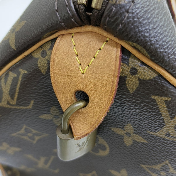 SPEEDY 30 Monogram Coated Canvas Brown