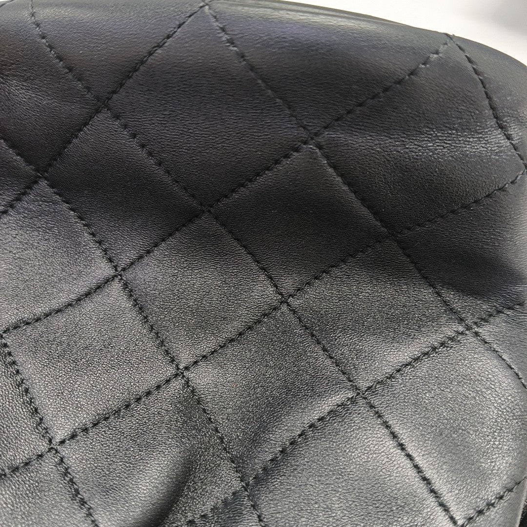 DRAWSTRING Quilted Lambskin Black