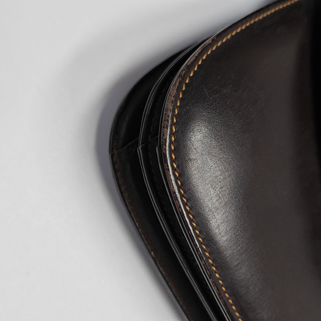 Calfskin Top Handle Bag Brown