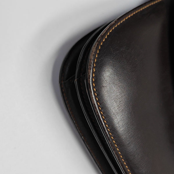 Calfskin Top Handle Bag Brown