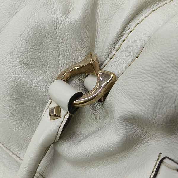 Calfskin Top Handle Bag White