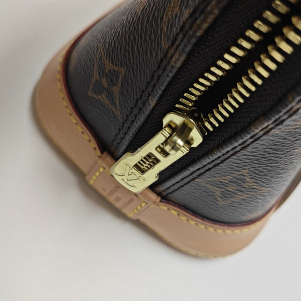 ALMA BB Monogram Coated Canvas Brown