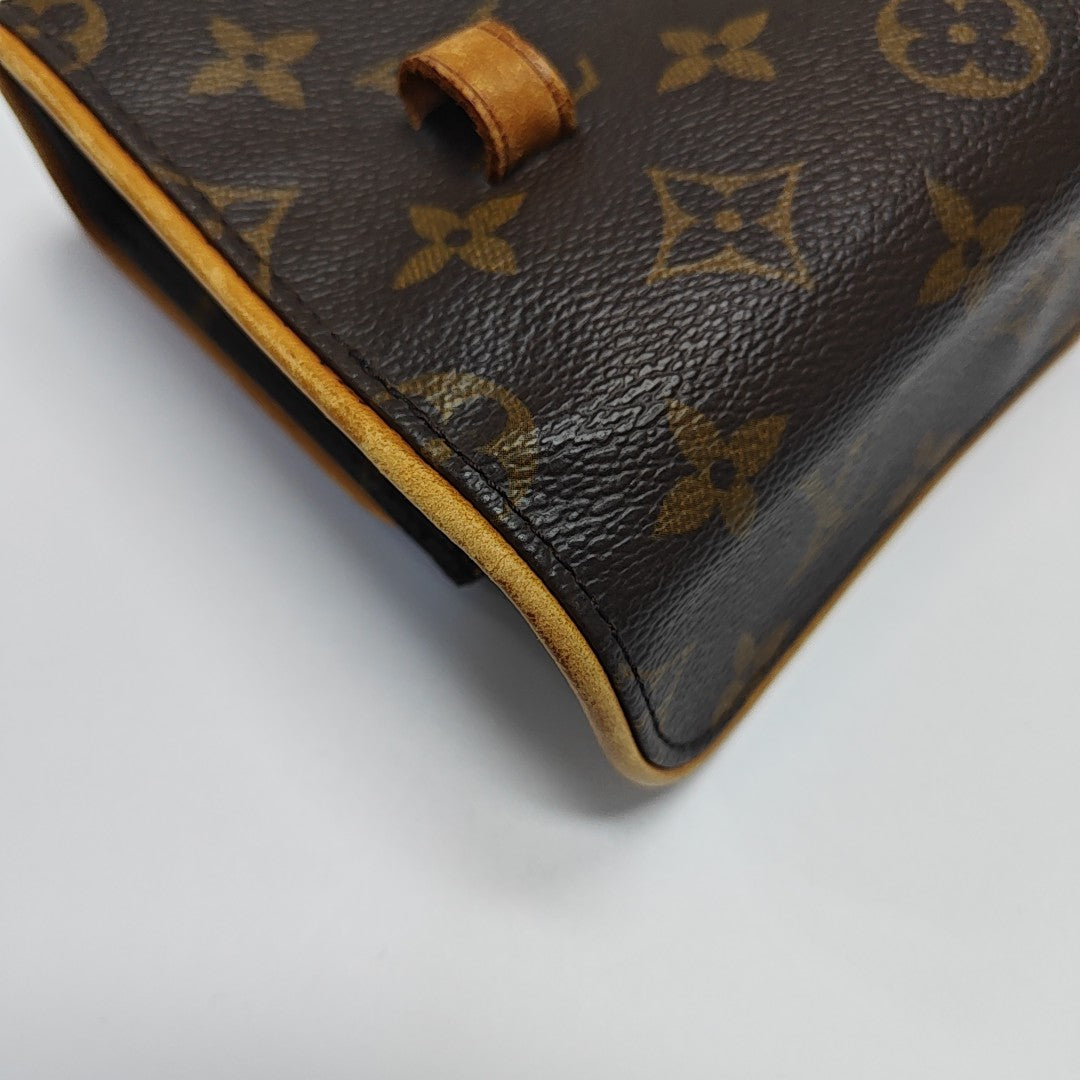FLORENTINE Monogram Coated Canvas Brown