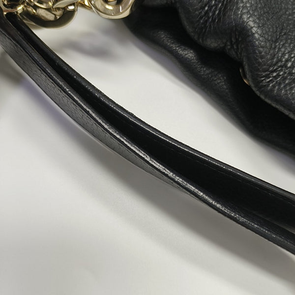 Leather Shoulder Bag Black