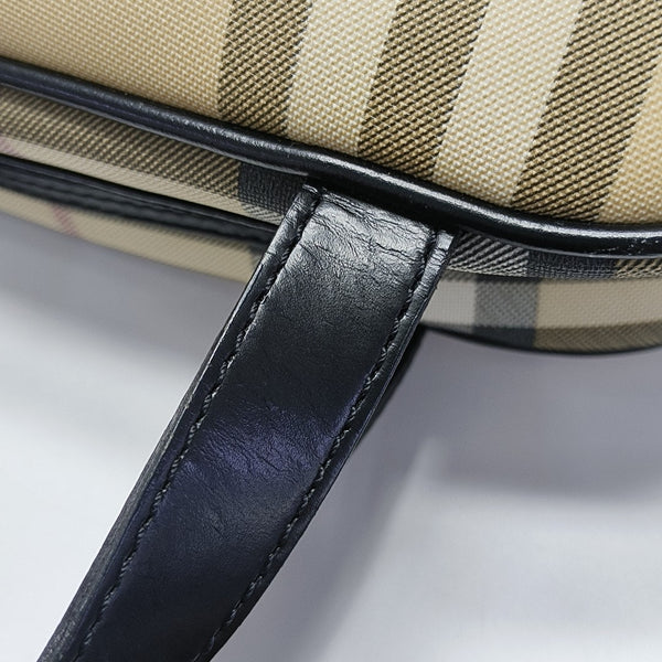 Coated Canvas Top Handle Bag Beige