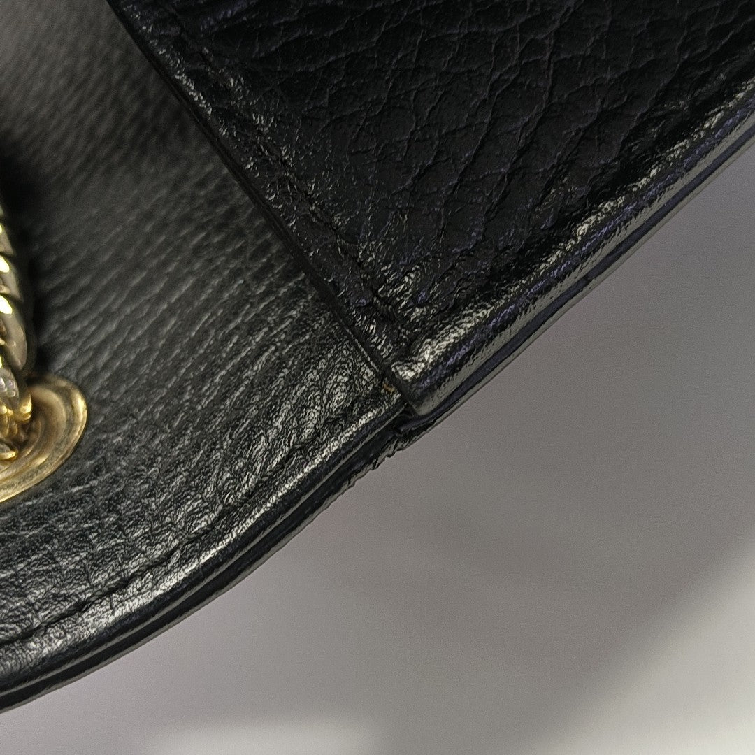 Interlocking G Small Calfskin Black
