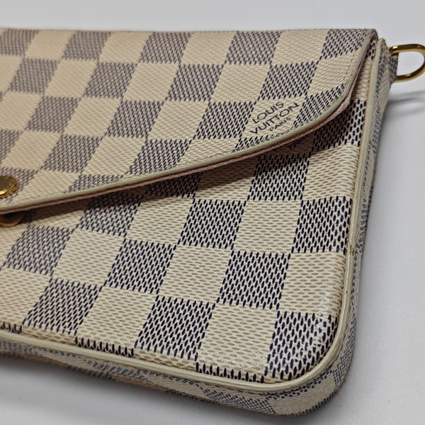 FÉLICIE Damier Azur Coated Canvas White