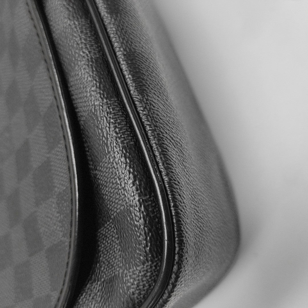 DANIEL GM Damier Graphite Coated Canvas Gray