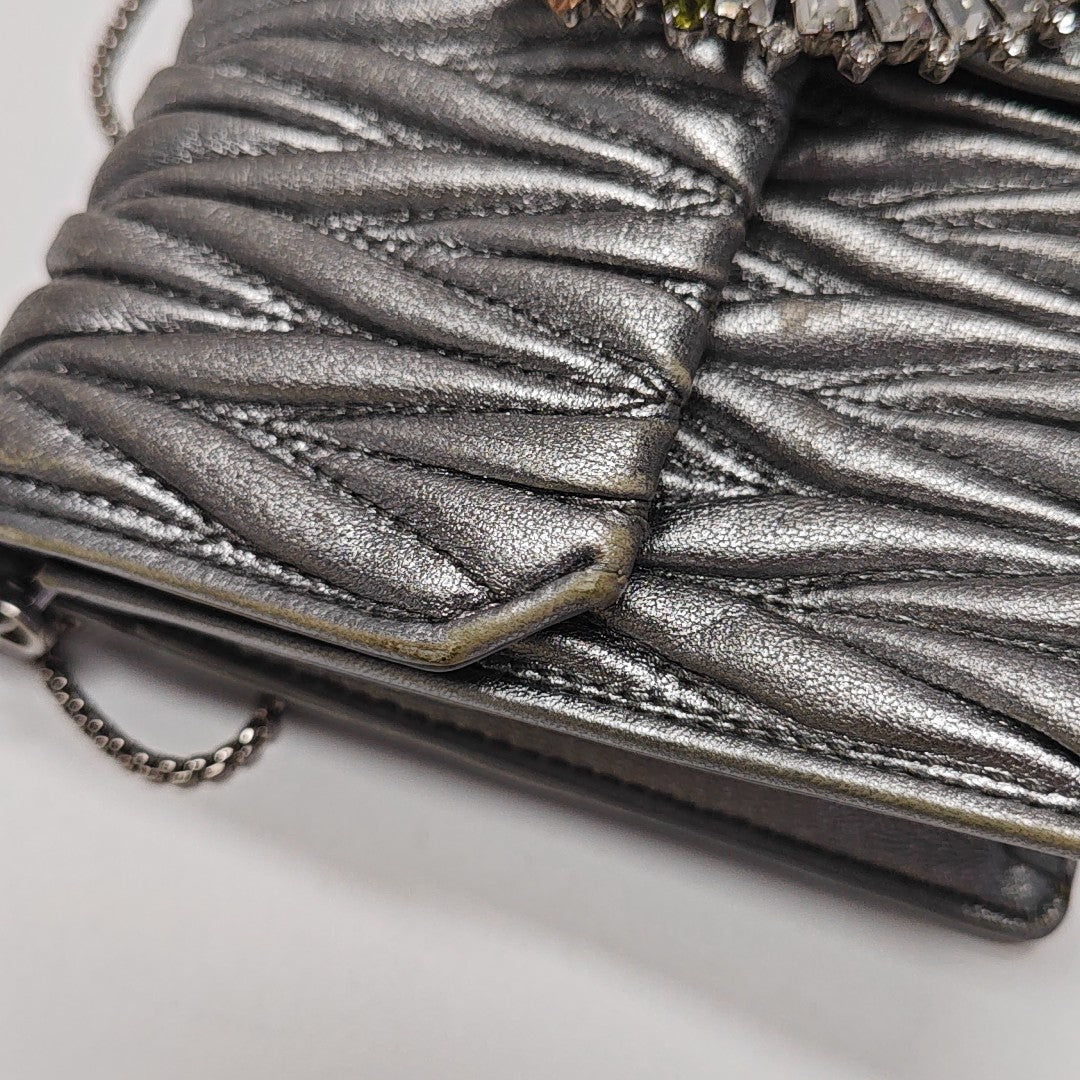 Matelassé Quilted Lambskin Silver