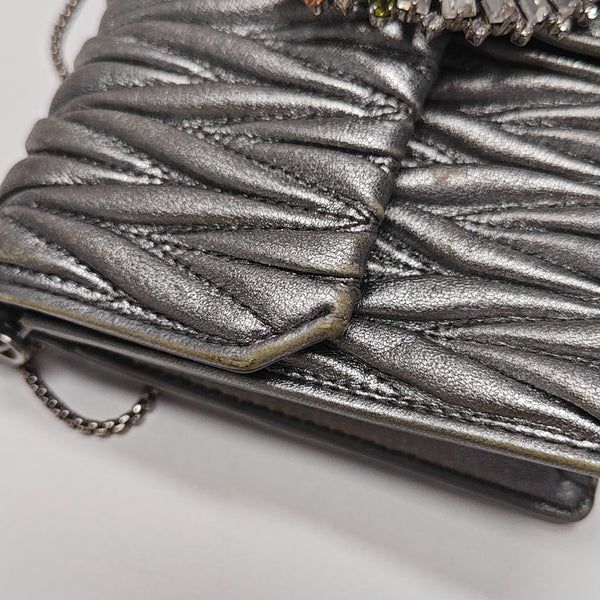 Matelassé Quilted Lambskin Silver