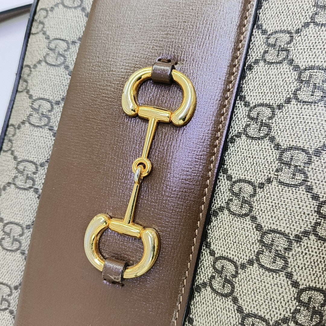 Horsebit 1955 Small Coated Canvas Beige