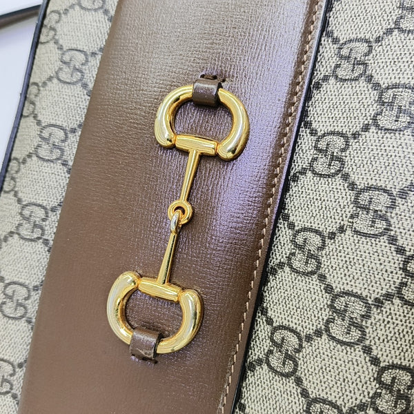 Horsebit 1955 Small Coated Canvas Beige